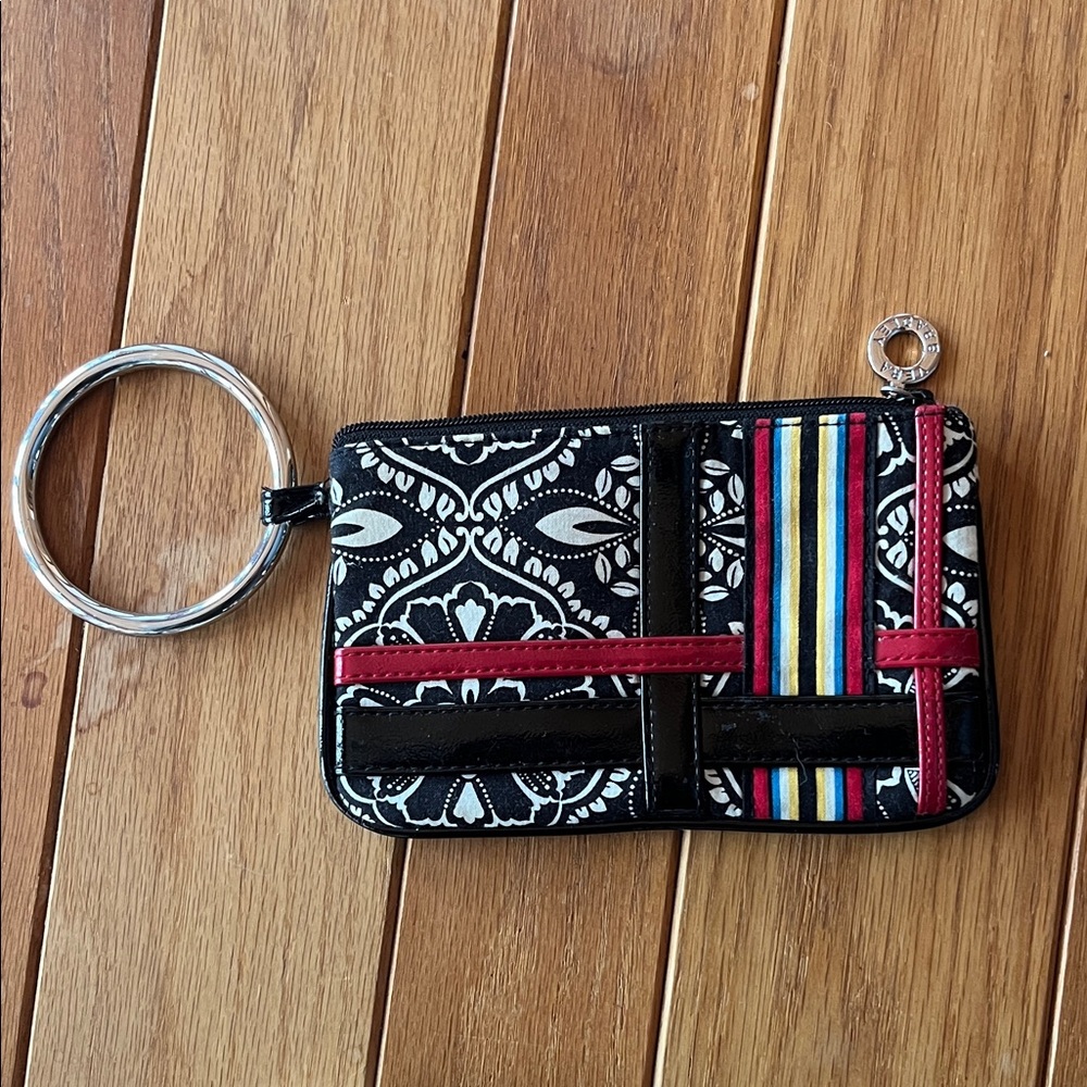 Vera Bradley Multicolor Striped Keychain Wallet